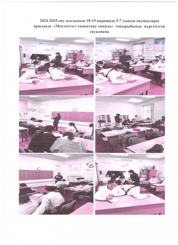 "Мектептегі тамақтану сапасы" сауалнама анықтамасы.Қараша,2024-2025 оқу жылы 5-7 сынып